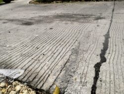 Baru Sebulan, Rigid Beton di Desa Padang Trucuk Alami Keretakan