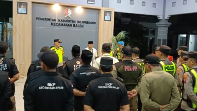 Jaga Kondusifitas di Malam Takbir, Forkopimcam Balen gelar Apel Siaga