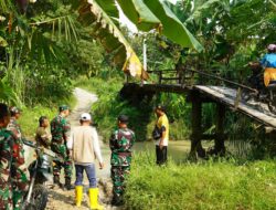 Dandim Bojonegoro Tinjau Lokasi Rencana Pembangunan Jembatan Beton di Napis