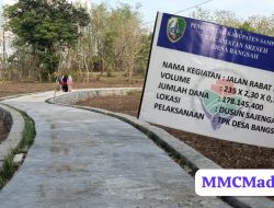 Dukung Aktivitas Petani, Pemdes Bangsah Bangun Jalan Beton